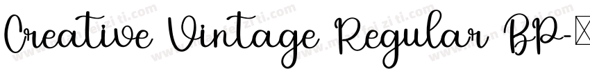 Creative Vintage Regular BP字体转换
